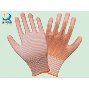 Zebra-Stripe Natrile Coated Glove Labor Protective Safety Work Gloves (N6012)